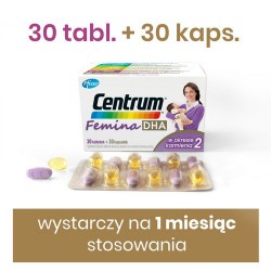Zdjęcie produktu - #0 Centrum Femina 2 DHA okres karmienia, 30tab. + 30kaps.