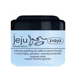 Zdjęcie produktu - #0 ZIAJA JEJU MŁODA SK&Oacute;RA Cukrowy Peeling do ciała w czarne kropki, 200ml