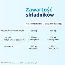 Zdjęcie produktu - #3 Iskial Junior olej z wątroby rekina, witamina D, DHA smak cytrynowy, 30 kaps. do żucia