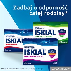 Zdjęcie produktu - #4 Iskial Junior olej z wątroby rekina, witamina D, DHA smak cytrynowy, 30 kaps. do żucia