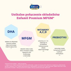 #1 – ENFAMIL PREMIUM MFGM 2 Mleko następne powyżej 6. miesiąca, 3200g (4*800g)
