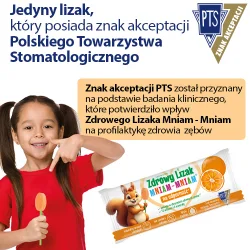 Miniaturka artykułu - #1 Zdrowy Lizak Mniam-Mniam smak pomarańczowy kształt łezki, 1 szt.