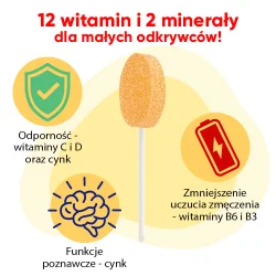 Miniaturka artykułu - #0 Zdrowy Lizak Mniam-Mniam smak ananasowy kształt łezki, 1 szt.