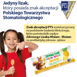 Miniaturka artykułu - #1 Zdrowy Lizak Mniam-Mniam smak ananasowy kształt łezki, 1 szt.