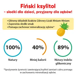 #3 – Zdrowy Lizak Mniam-Mniam smak ananasowy kształt łezki, 1 szt.