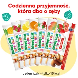 #4 – Zdrowy Lizak Mniam-Mniam smak ananasowy kształt łezki, 1 szt.
