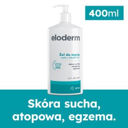 Zdjęcie produktu - #0 ELODERM Żel do mycia ciała i włos&oacute;w 2w1, 400ml