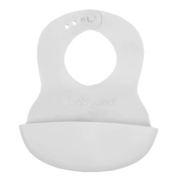 Zdjęcie produktu - #0 BABYONO Śliniak z kieszonką szary 835