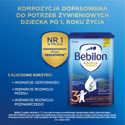 Zdjęcie produktu - #0 Bebilon 3 Pronutra Junior Formuła na bazie mleka po 1. roku życia, 800 g