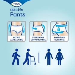 Zdjęcie produktu - #5 Majtki chłonne TENA Pants ProSkin Plus L, 10szt