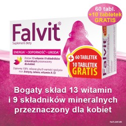 Zdjęcie produktu - #0 Falvit, 70 tabl. (60+10) - witaminy i minerały dla kobiet