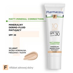 Zdjęcie produktu - #0 PHARMACERIS F Mineralny dermo-fluid matujący SPF30 - 10 Light, 30ml