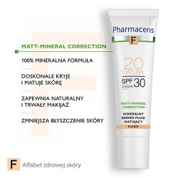 Zdjęcie produktu - #2 PHARMACERIS F Mineralny dermo-fluid matujący SPF30 - 20 Natural, 30ml 