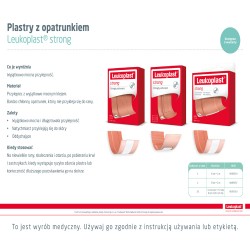 Zdjęcie produktu - #3 Leukoplast Strong Plaster z opatrunkiem 8cm x 1m, 1szt.