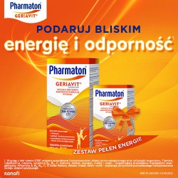 Zdjęcie produktu - #0 Pharmaton Geriavit zestaw, 100 + 30 tabl. - witaminy i minerały z żeń-szeniem dla dorosłych
