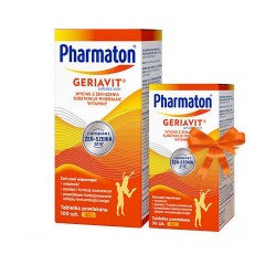 Zdjęcie produktu - #5 Pharmaton Geriavit zestaw, 100 + 30 tabl. - witaminy i minerały z żeń-szeniem dla dorosłych
