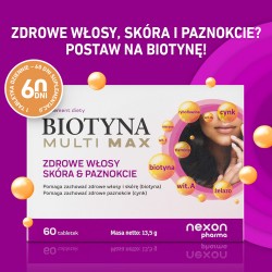 Zdjęcie produktu - #1 Biotyna MULTI MAX, 60 tabl.