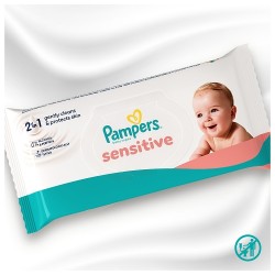 Zdjęcie produktu - #0 Pampers Sensitive Chusteczki nawilżane, 12x52szt. (łącznie 624 szt)