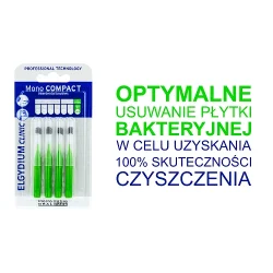 Miniaturka artykułu - #0 ELGYDIUM MONO CLINIC COMPACT 6 szczoteczki międzyzębowe zielone, 4 sztuki