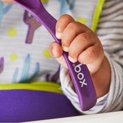 Zdjęcie produktu - #1 B.BOX Silikonowe łyżeczki - r&oacute;żowa i fioletowa, 2 sztuki