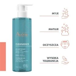 Miniaturka artykułu - #0 AVENE CLEANANCE Żel oczyszczający, matujący, 400ml