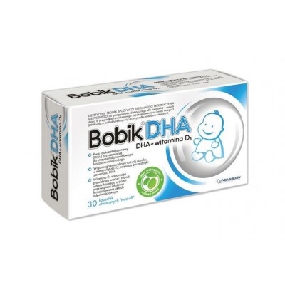 Miniaturka artykułu - BOBIK DHA + witamina D3 - 30 kapsułek twist-off (39)