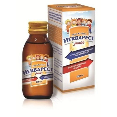 Miniaturka artykułu - HERBAPECT Junior syrop malinowy - 120 g 