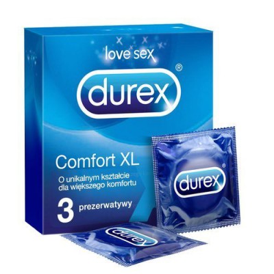 Miniaturka artykułu - DUREX COMFORT XL Prezerwatywy, 3 sztuki