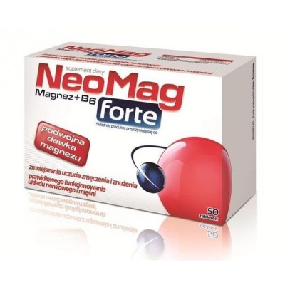 Miniaturka artykułu - NeoMag forte Magnez + witamina B6, 50 tabl.