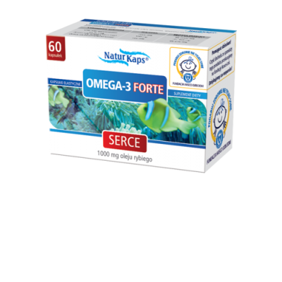 Miniaturka artykułu - NATURKAPS Omega 3 forte SERCE - 60 kapsułek