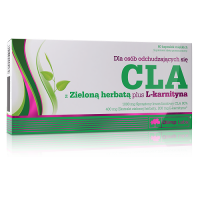 Miniaturka artykułu - OLIMP CLA z Zieloną Herbatą + L-Karnityna - 60 kapsułek