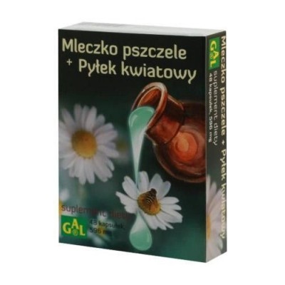 Miniaturka artykułu - MLECZKO PSZCZELE + PYŁEK KWIATOWY - 48 kapsułek