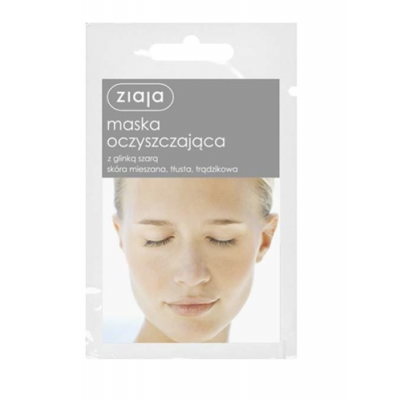 Miniaturka artykułu - ZIAJA Maska Oczyszczająca z glinką szarą, 7ml