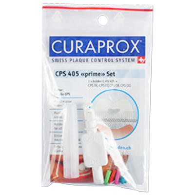 Miniaturka artykułu - CURAPROX CPS 405 Uchwyt + 4 szczoteczki międzyzębowej