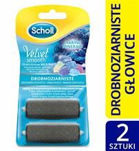 Miniaturka artykułu - SCHOLL Velvet Smooth głowice obrotowe Wet&Dry drobnoziarniste (2 szt.) -1 opakowanie