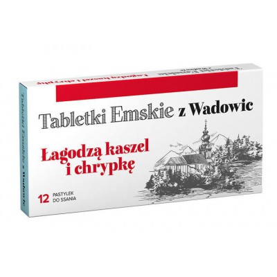 Miniaturka artykułu - TABLETKI EMSKIE Z WADOWIC - 12 pastylek 