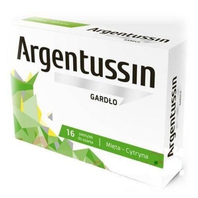 Miniaturka artykułu - ARGENTUSSIN Gardło  - 16pastylek o smaku miętowo - cytrynowym
