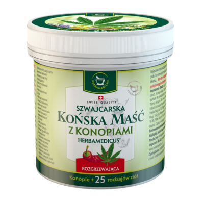 KOŃSKA MAŚĆ ROZGRZEWAJACA Herbamedicus z konopiami - 250 ml 