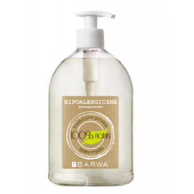 Miniaturka artykułu - BARWA Mydło tradycyjne polskie szare, 500ml 