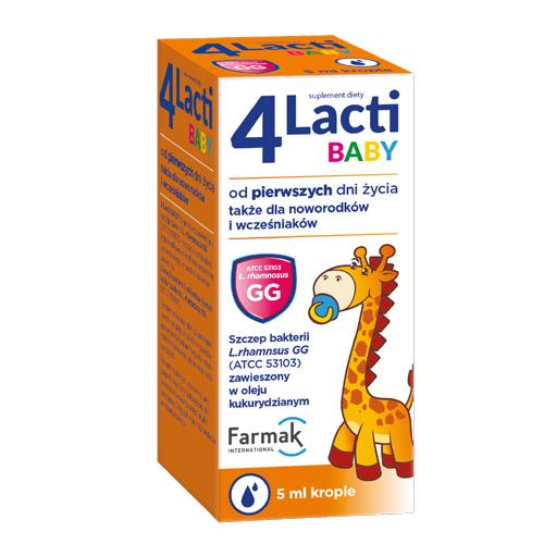 Miniaturka artykułu - 4 LACTI BABY Krople, 5 ml