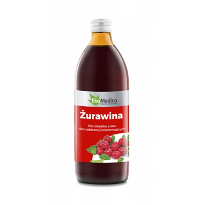 Miniaturka artykułu -  EkaMedica Żurawina Sok, 500 ml
