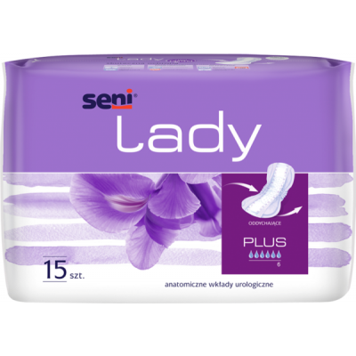 Miniaturka artykułu - Seni Lady Plus Anatomiczne wkłady urologiczne, 15 sztuk
