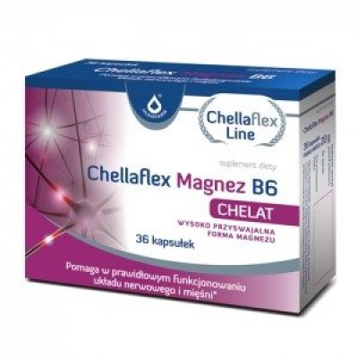 Miniaturka artykułu - Chellaflex Magnez B6 - 36 kapsułek