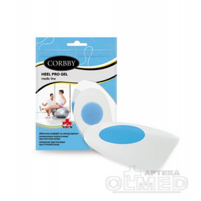 Miniaturka artykułu - CORBBY HEEL PRO GEL Podpiętki żelowe rozmiar S - 2 sztuki 
