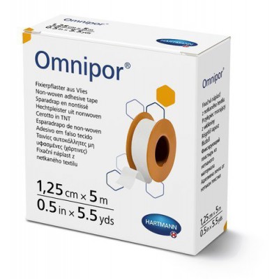 Miniaturka artykułu - OMNIPOR Plaster wł&oacute;kninowy 1.25cm x 5m - 1 sztuka (6467)