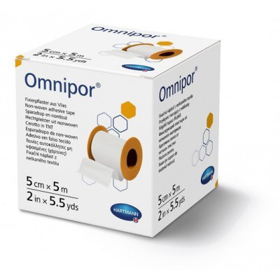 Miniaturka artykułu - OMNIPOR Plaster wł&oacute;kninowy 5cm x 5m - 1 sztuka