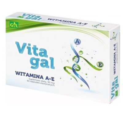 Miniaturka artykułu - Vitagal Witamina A+E - 60 kapsułek