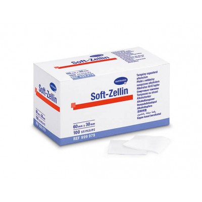 Miniaturka artykułu - SOFT- ZELLIN Kompresy do dezynfekcji - 100 sztuk 