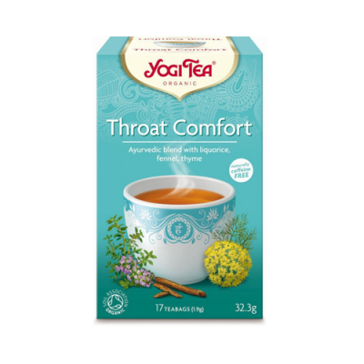 Miniaturka artykułu - YOGI TEA Throath comfort Na gardło, 17 saszetek