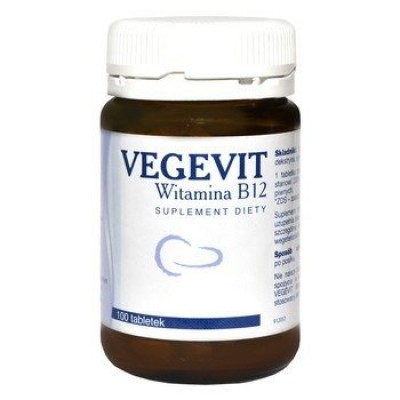 Miniaturka artykułu - Witamina B12 Vegevit  - 100 tabletek